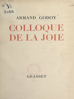 cover image of Colloque de la joie